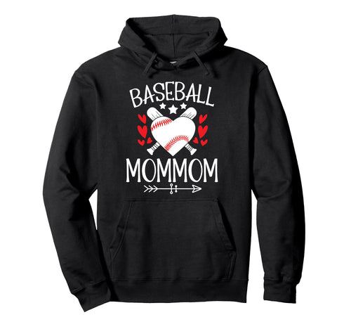 Baseball Mommom Grandma Mommom Baseball Hoodie - Trendy Graphic for Adults - T-Shirt, Sweatshirt, Hoodie