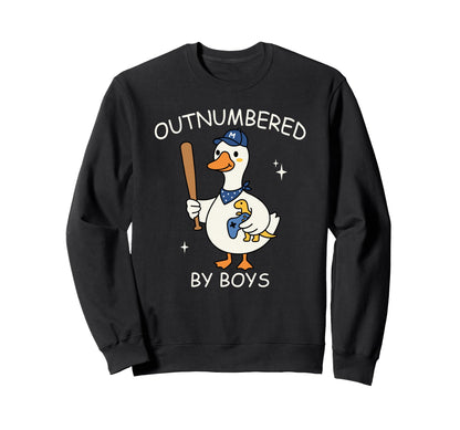 Outnumbered Goose Duck Mom Mothers Day Sweatshirt - Trendy Graphic Unisex - T-Shirt, Sweatshirt, Hoodie