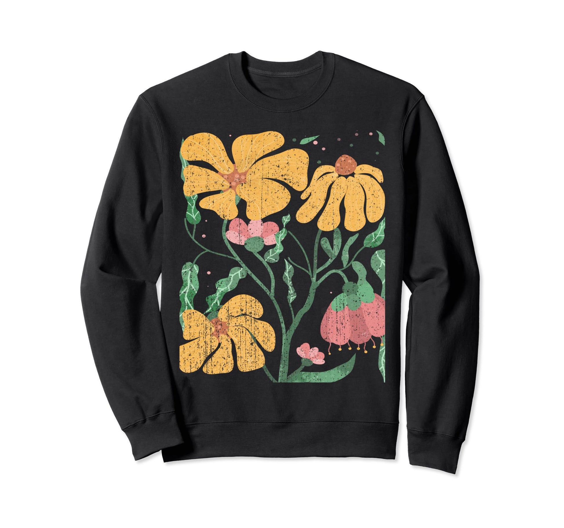 Flowers Boho Floral Nature Garden Sweatshirt - Graphic Print for Adults - T-Shirt, Sweatshirt, Hoodie