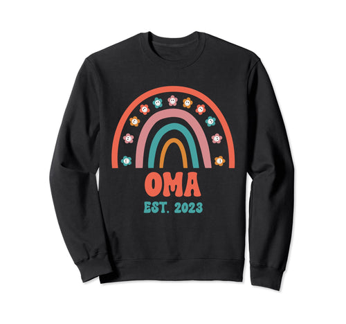 Oma Groovy Grandma Est 2023 Rainbow Sweatshirt - Streetwear Style Unisex - T-Shirt, Sweatshirt, Hoodie