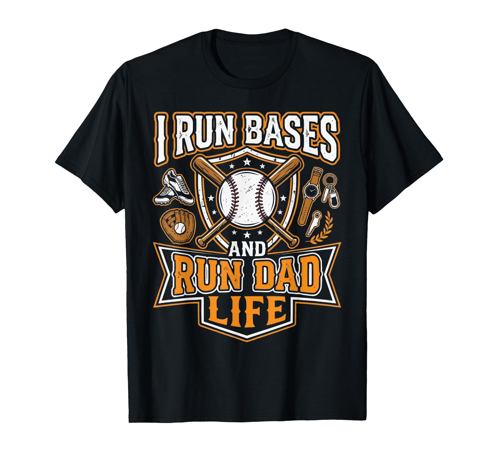 Baseball Dad Baseballer Daddy T-Shirt - Custom Art Print Men Women - T-Shirt, Sweatshirt, Hoodie