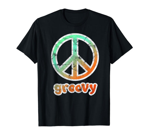 Funny Hippie Peace Groovy Love T-Shirt - Novelty Apparel for Adults - T-Shirt, Sweatshirt, Hoodie