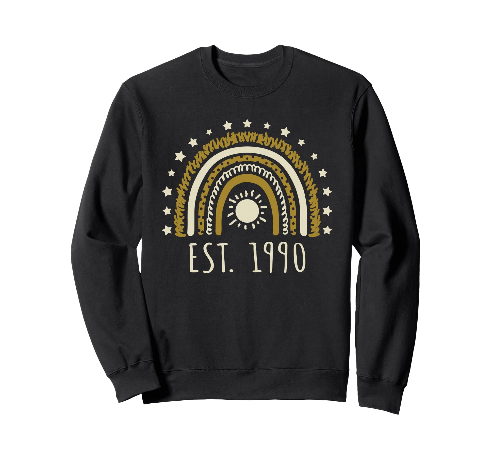 Est 1990 Rainbow Established Sweatshirt - Casual Everyday Wear Men Women - T-Shirt, Sweatshirt, Hoodie
