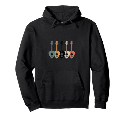 Colorful Acoustic Guitar Picks Music Hoodie - Trendy Graphic Men Women - T-Shirt, Sweatshirt, Hoodie
