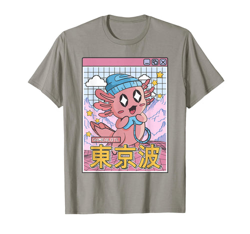 Happy Axolotl Gaming Vaporwave T-Shirt - Streetwear Style for Adults - T-Shirt, Sweatshirt, Hoodie