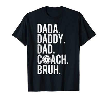 Mens Dada Daddy Dad Bruh Volleyball T-Shirt - Graphic Print for Adults - T-Shirt, Sweatshirt, Hoodie
