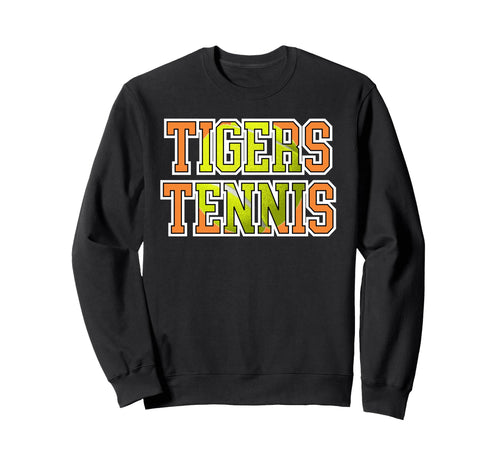 Orange Tigers Tennis Mom School Sweatshirt - Minimalist Print for Adults - T-Shirt, Sweatshirt, Hoodie