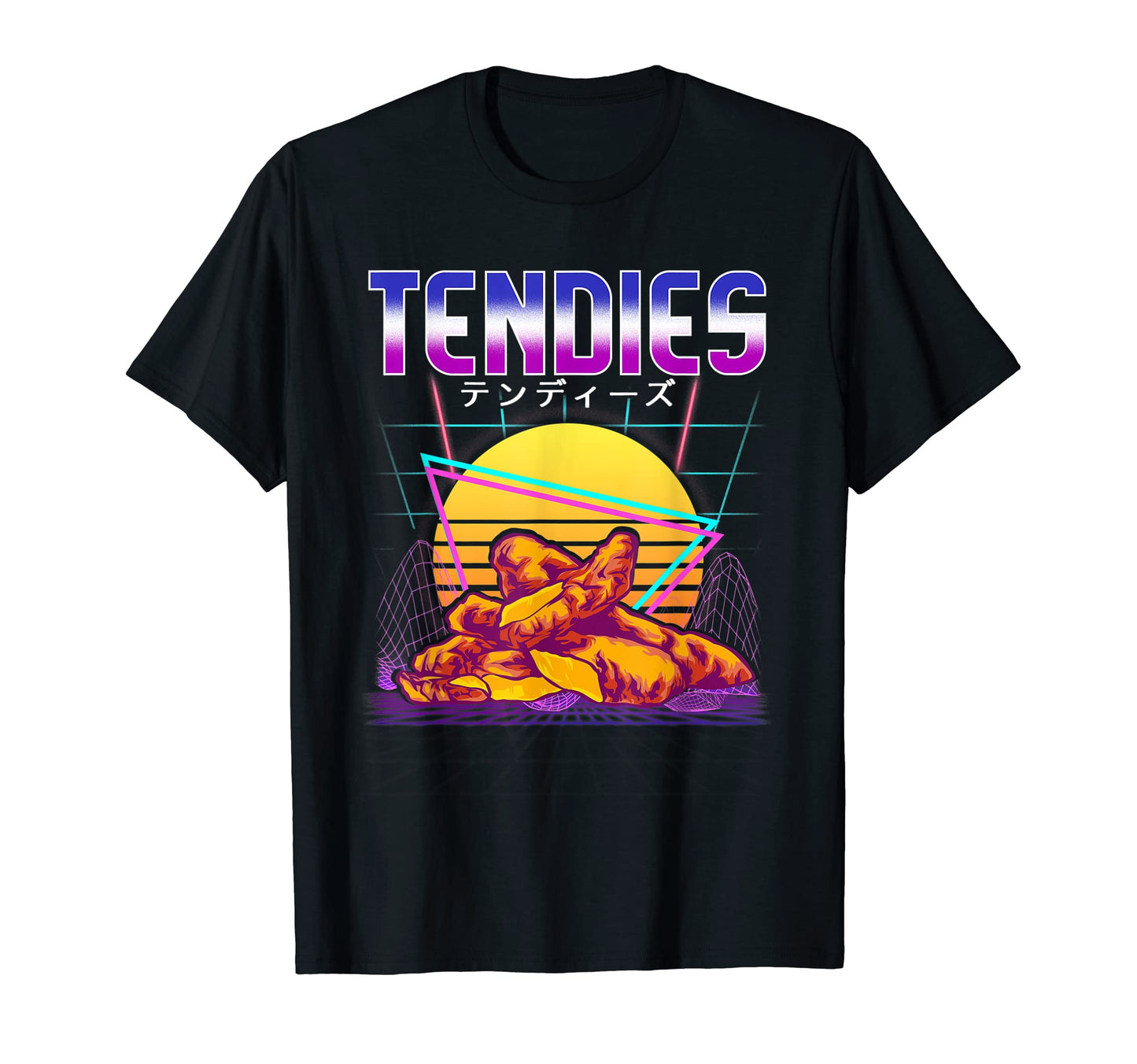 Vaporwave Chicken Tendies Aesthetic T-Shirt - Minimalist Print Men Women - T-Shirt, Sweatshirt, Hoodie