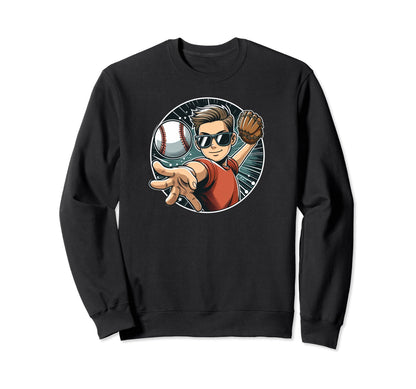 Baseball Player Brother Fan Player Sweatshirt - Trendy Graphic for Adults - T-Shirt, Sweatshirt, Hoodie