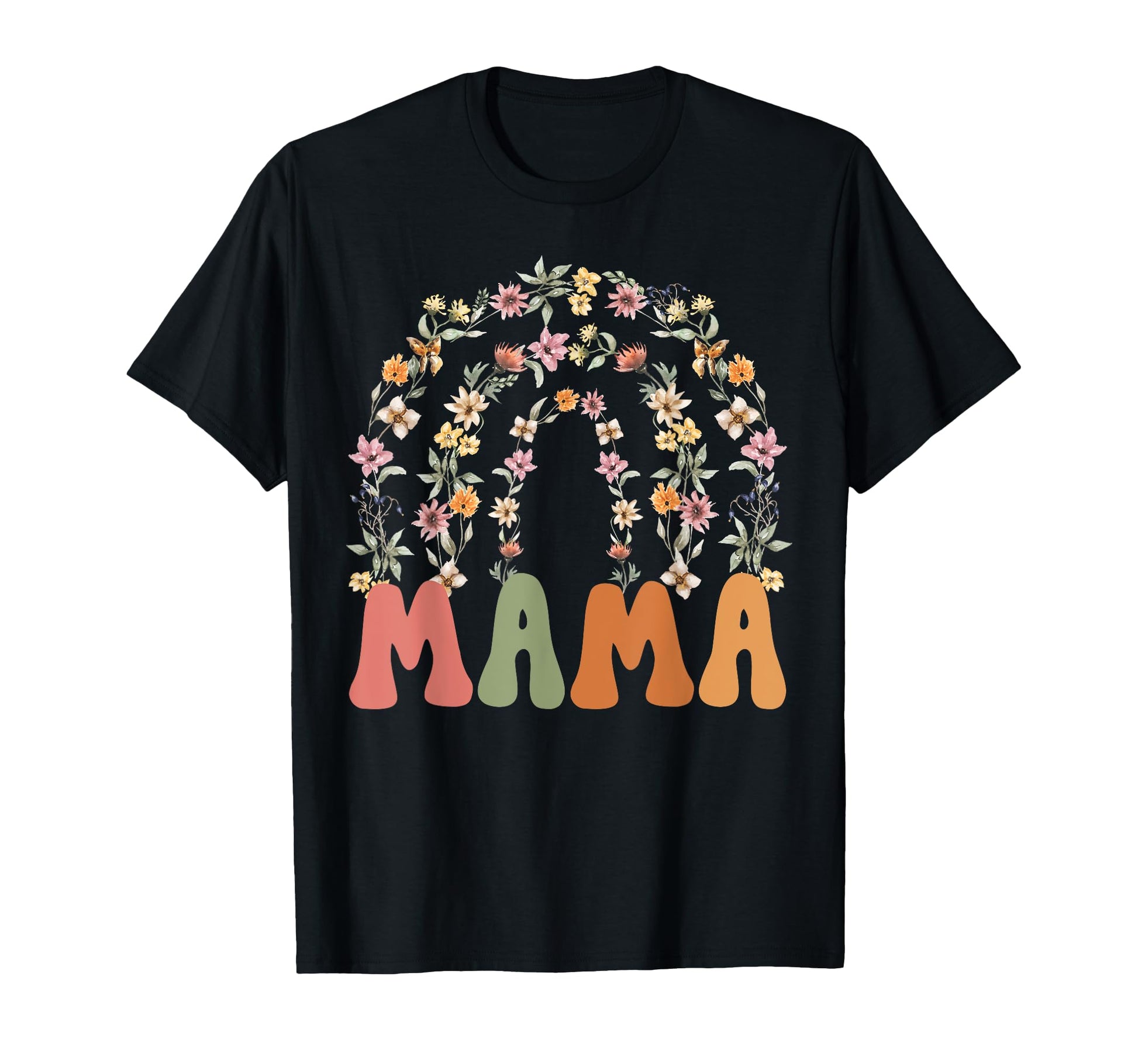 Wildflower Mothers Day Floral Rainbow T-Shirt - Custom Art Print Men Women - T-Shirt, Sweatshirt, Hoodie