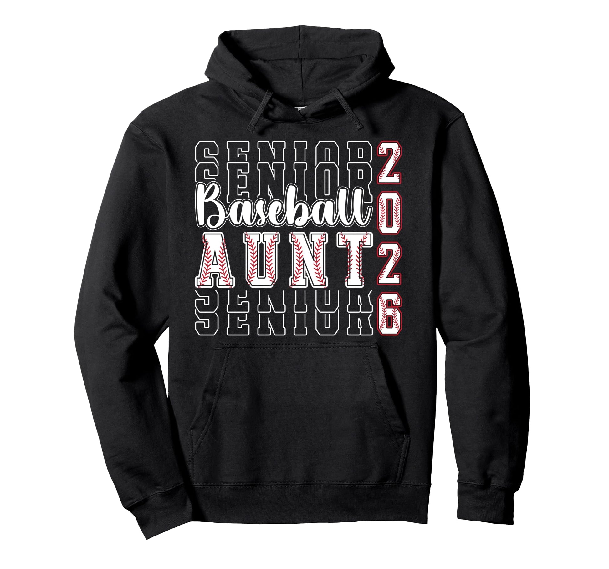 Baseball Senior Aunt Senior Baseball Hoodie - Unique Graphic Men Women - T-Shirt, Sweatshirt, Hoodie