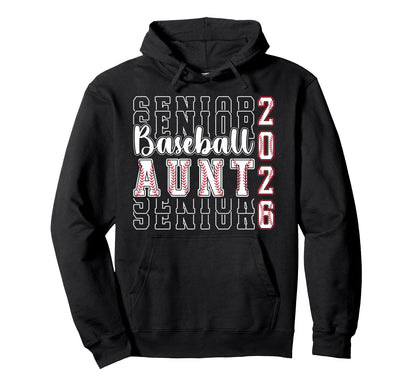 Baseball Senior Aunt Senior Baseball Hoodie - Unique Graphic Men Women - T-Shirt, Sweatshirt, Hoodie