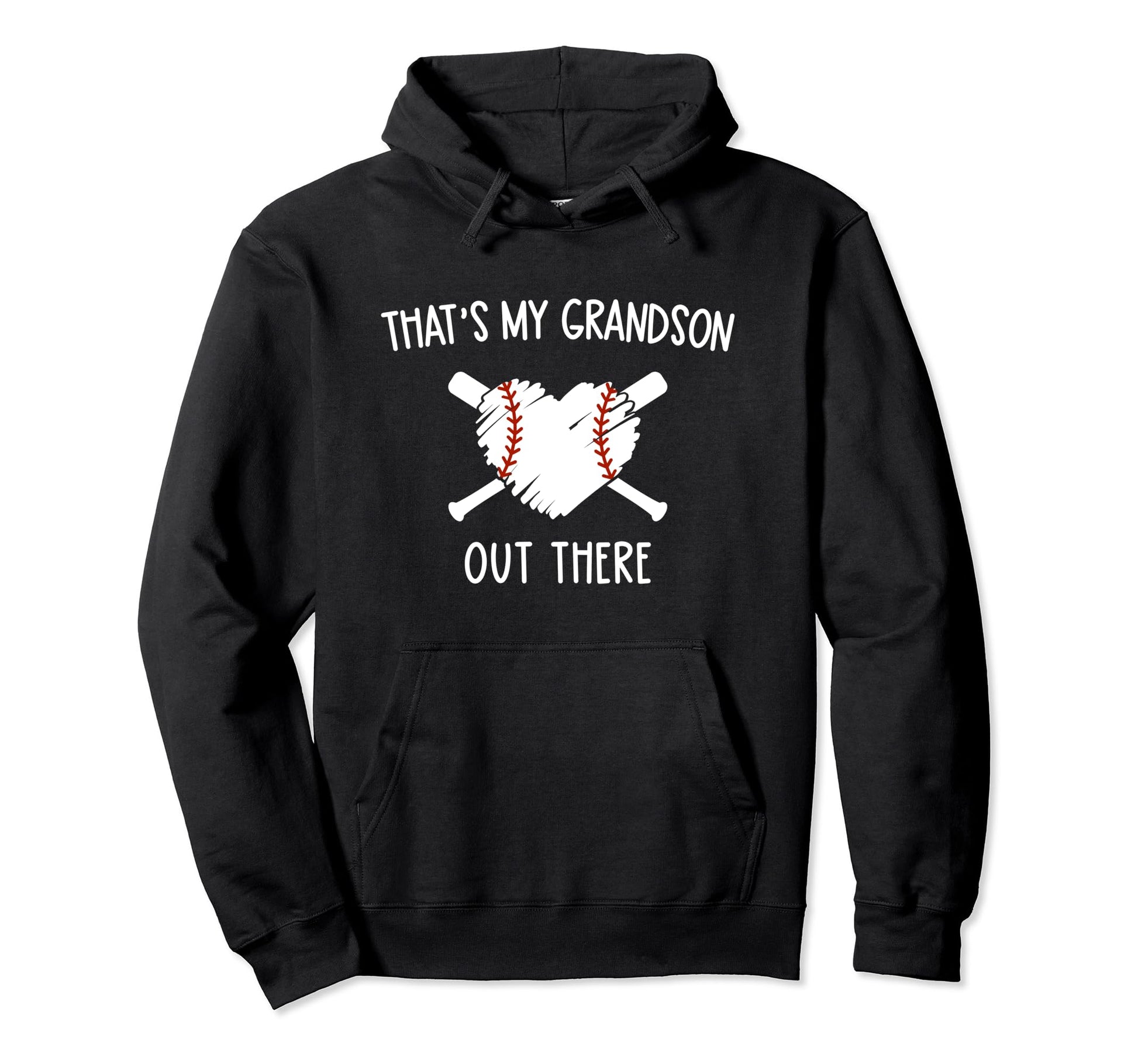 Thats My Grandson Out There Baseball Hoodie - Trendy Graphic Unisex - T-Shirt, Sweatshirt, Hoodie