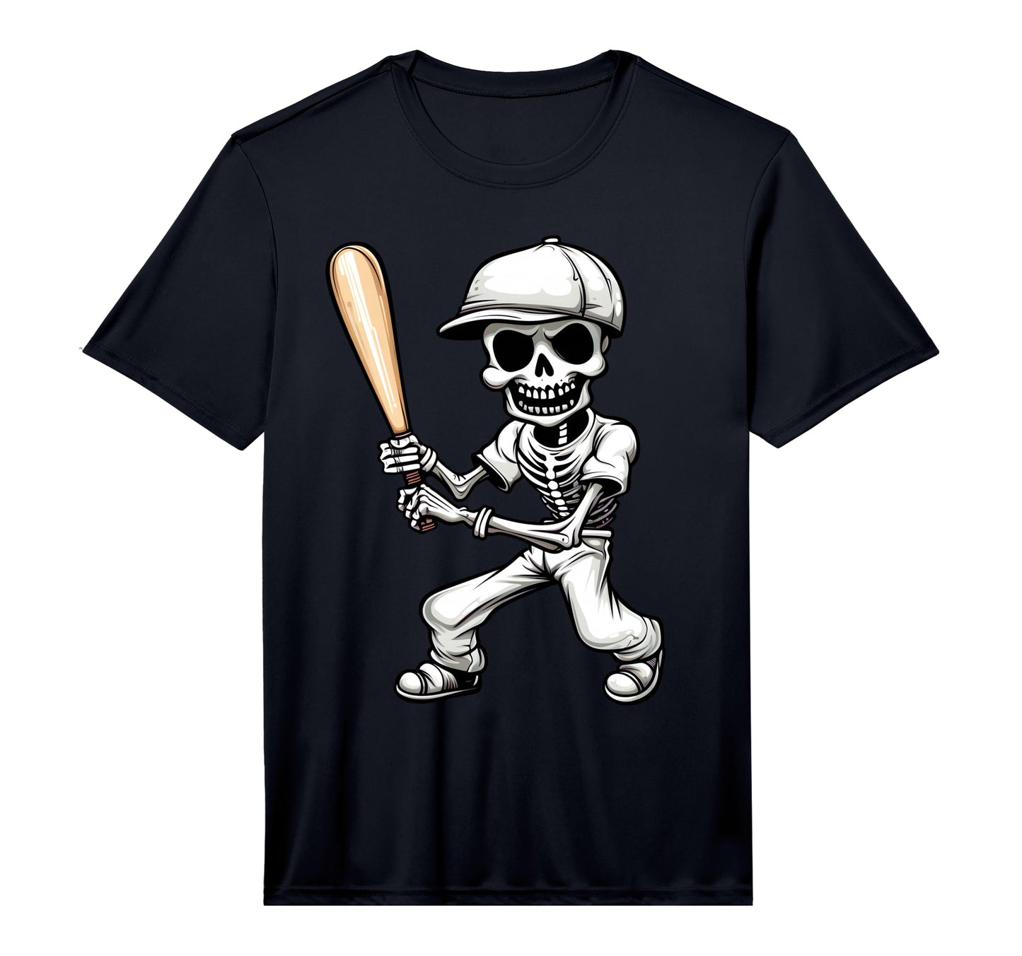 Baseball Skeleton Playing Baseball T-Shirt - Fun Novelty Design Unisex - T-Shirt, Sweatshirt, Hoodie