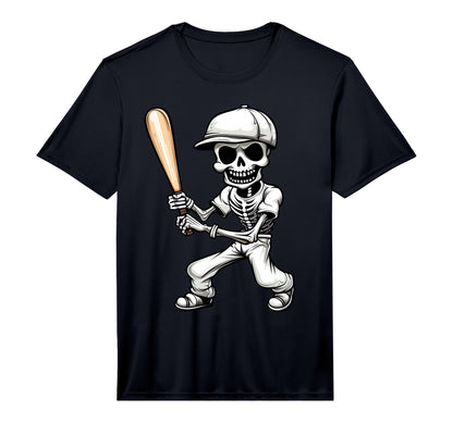 Baseball Skeleton Playing Baseball T-Shirt - Fun Novelty Design Unisex - T-Shirt, Sweatshirt, Hoodie
