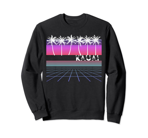 Kauai Hawaii 80S 90S Vaporwave Sweatshirt - Novelty Apparel for Adults - T-Shirt, Sweatshirt, Hoodie