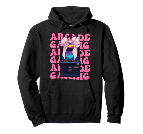 Coquette Bow Arcade Gaming Video Game Mom Hoodie - Graphic Print Men Women - T-Shirt, Sweatshirt, Hoodie