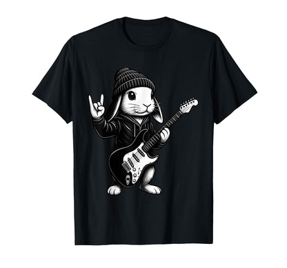 Easter Bunny Rabbit Rock Guitar Music T-Shirt - Trendy Graphic Unisex - T-Shirt, Sweatshirt, Hoodie
