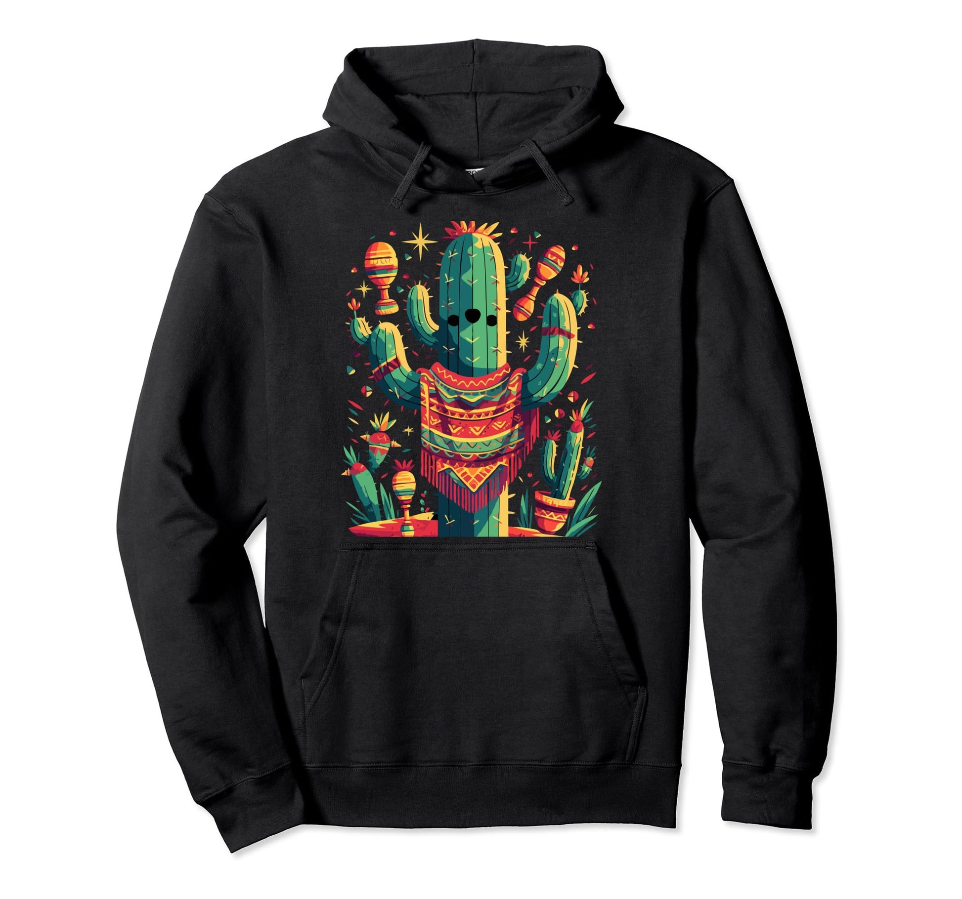 Cactus Serape Succulent Plant Cacti Hoodie - Streetwear Style for Adults - T-Shirt, Sweatshirt, Hoodie