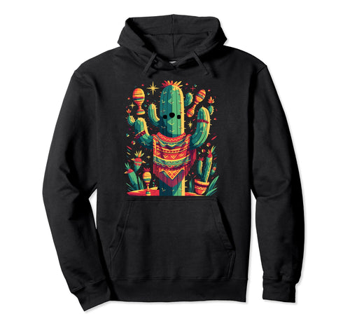 Cactus Serape Succulent Plant Cacti Hoodie - Streetwear Style for Adults - T-Shirt, Sweatshirt, Hoodie