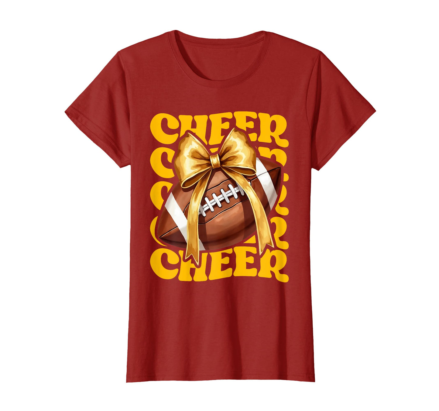 Game Day Yellow Cheerleader Mom T-Shirt - Minimalist Print Men Women - T-Shirt, Sweatshirt, Hoodie