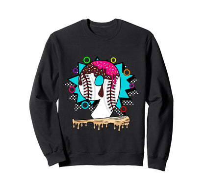 9Th Birthday Baseball Sweatshirt - Novelty Apparel Unisex - T-Shirt, Sweatshirt, Hoodie