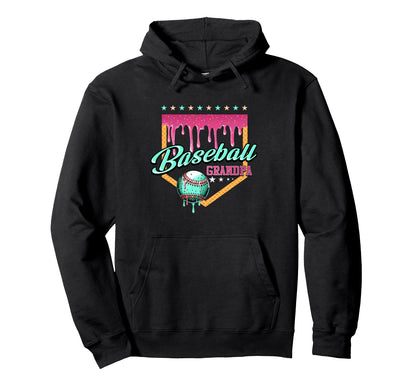 Baseball Grandpa Drip Home Plate Hoodie - Fun Novelty Design Unisex - T-Shirt, Sweatshirt, Hoodie