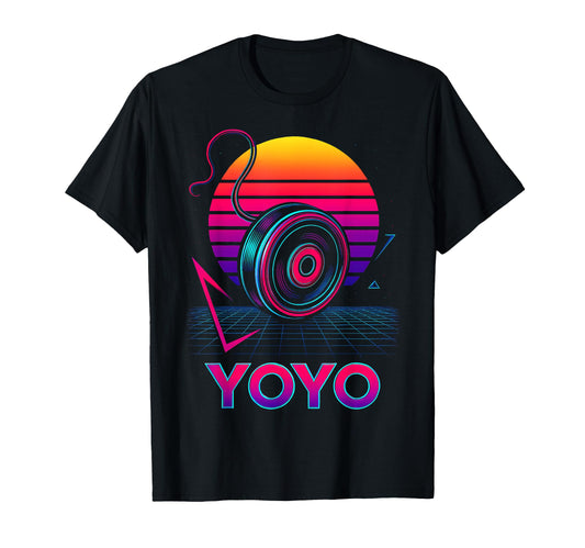 Yoyo Toy Vaporwave Aesthetic Sunset T-Shirt - Fun Novelty Design for Adults - T-Shirt, Sweatshirt, Hoodie