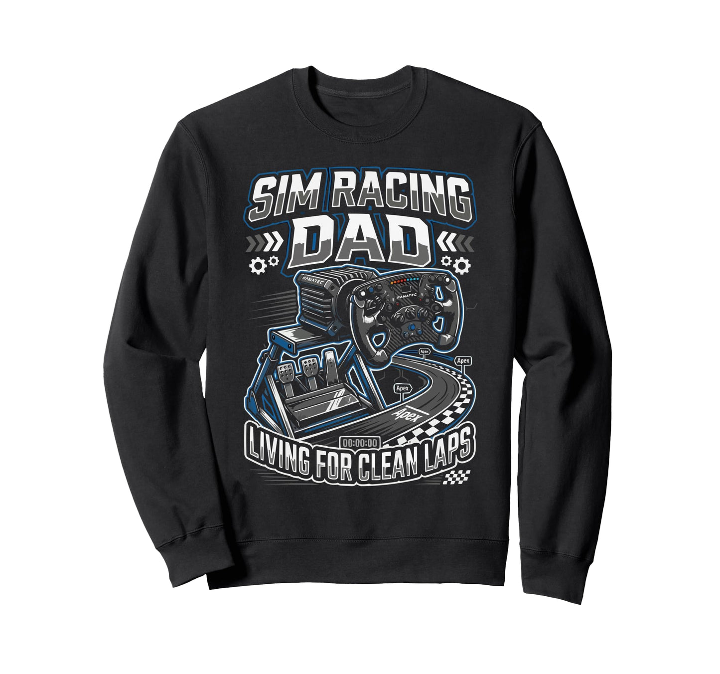 Sim Racing Dad Virtual Racing Sweatshirt - Streetwear Style for Adults - T-Shirt, Sweatshirt, Hoodie