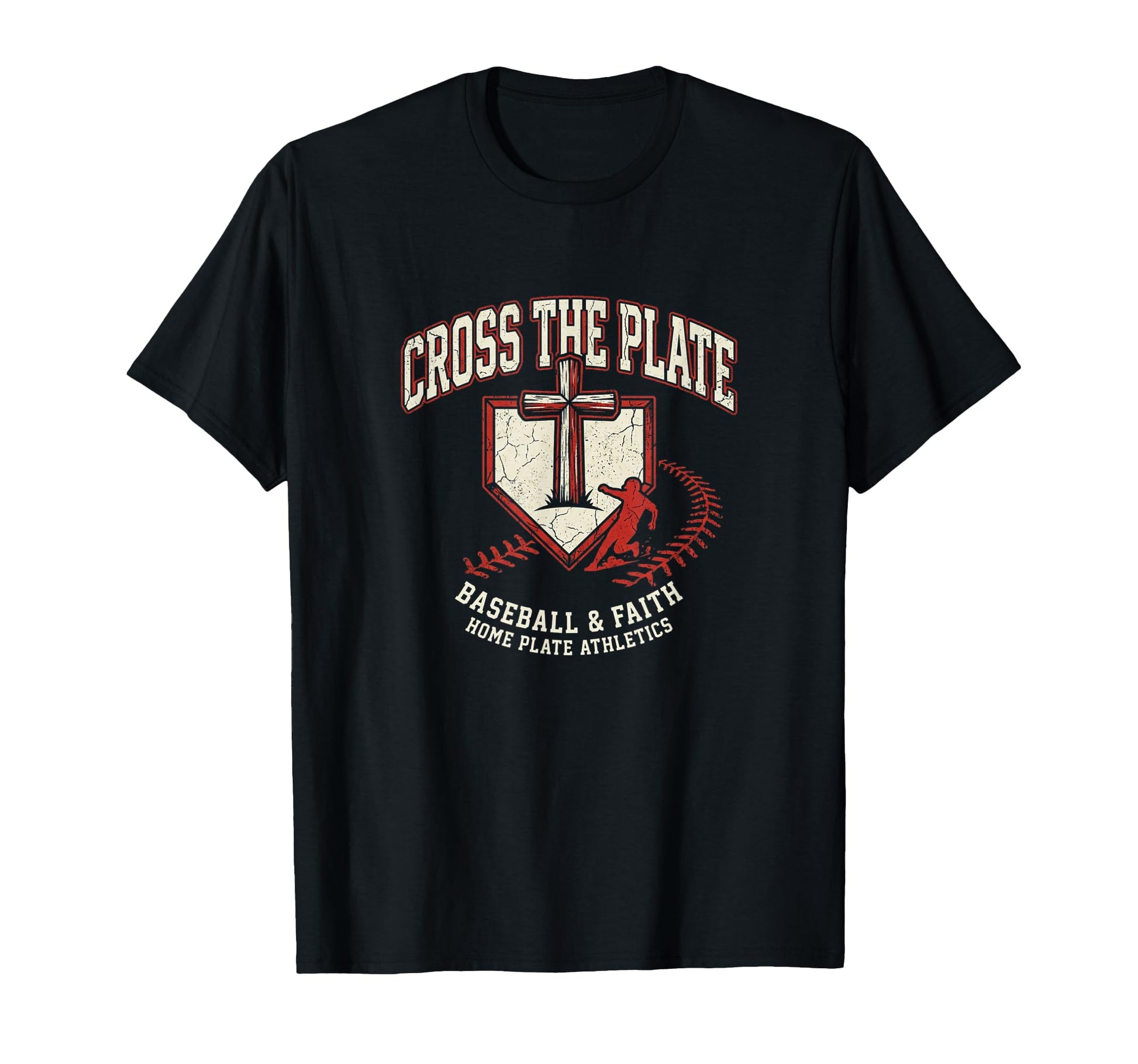 Cross Plate Christian Baseball T-Shirt - Fun Novelty Design Men Women - T-Shirt, Sweatshirt, Hoodie