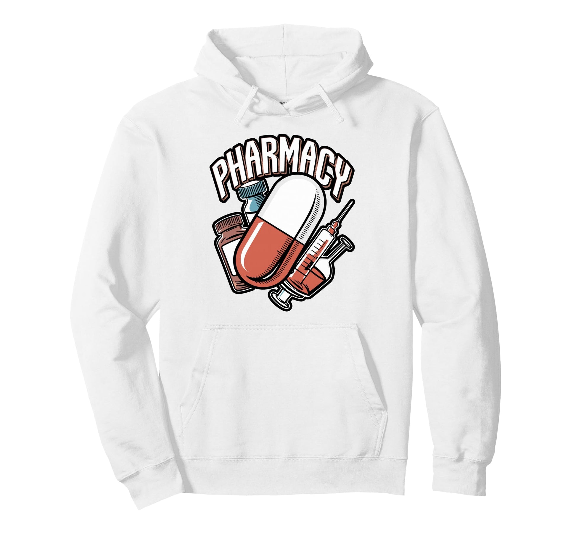 Pharmacy Boho Patchwork Letters Hoodie - Fun Novelty Design Unisex - T-Shirt, Sweatshirt, Hoodie