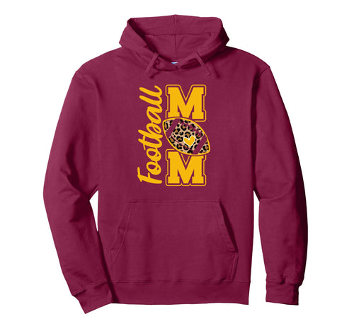 Game Day Leopard Burgundy Yellow High Hoodie - Minimalist Print for Adults - T-Shirt, Sweatshirt, Hoodie