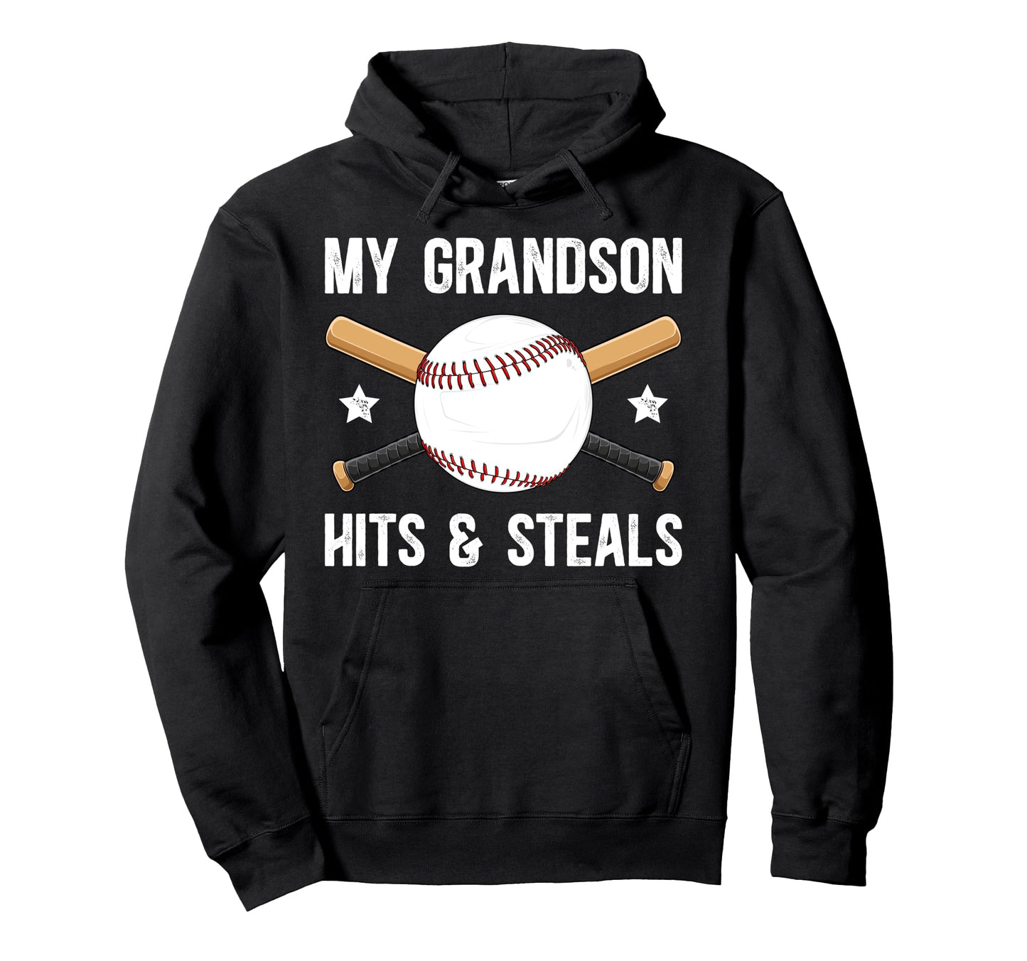 My Grandson Baseball Grandpa Baseball Hoodie - Unique Graphic for Adults - T-Shirt, Sweatshirt, Hoodie