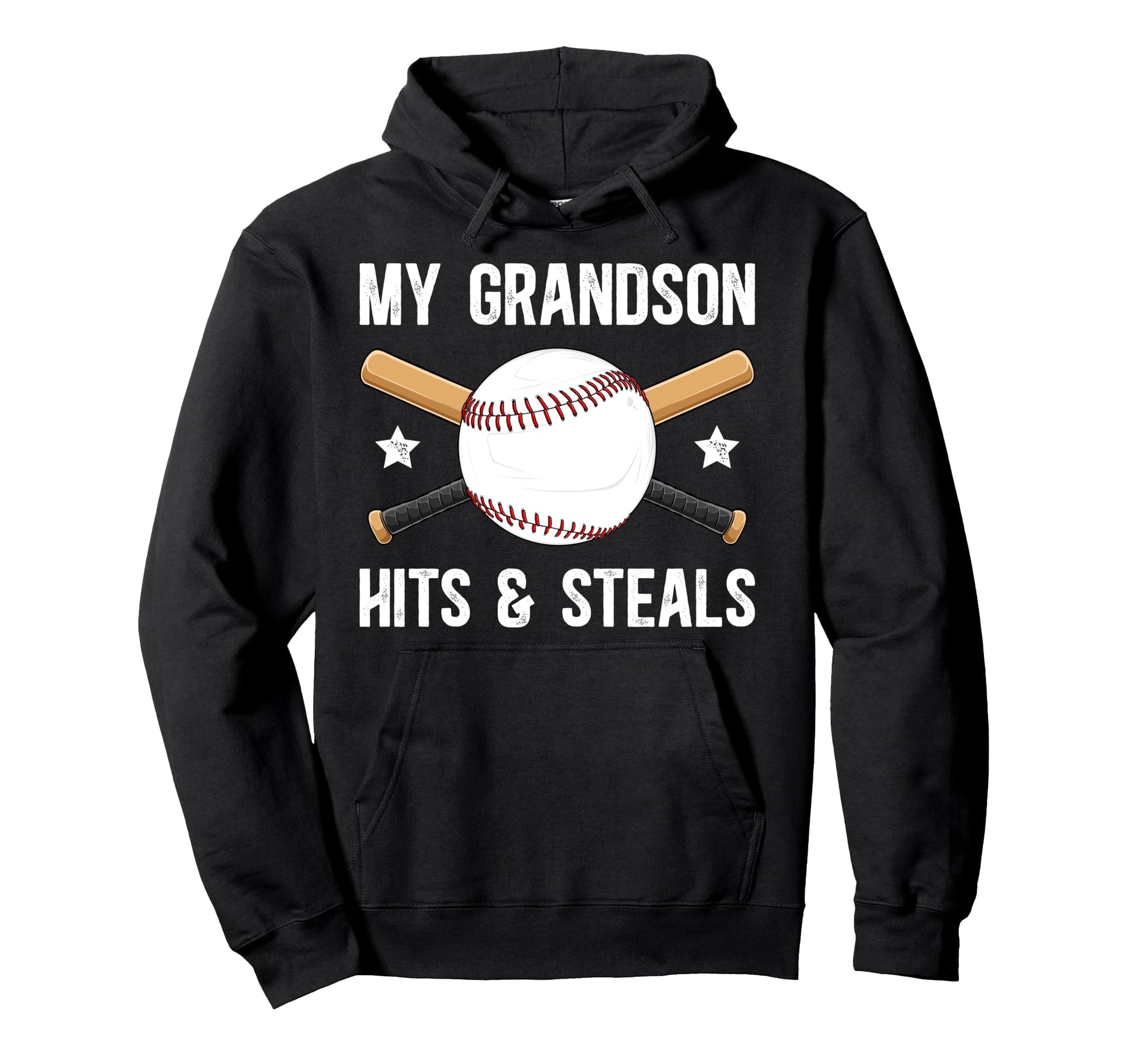 My Grandson Baseball Grandpa Baseball Hoodie - Unique Graphic for Adults - T-Shirt, Sweatshirt, Hoodie