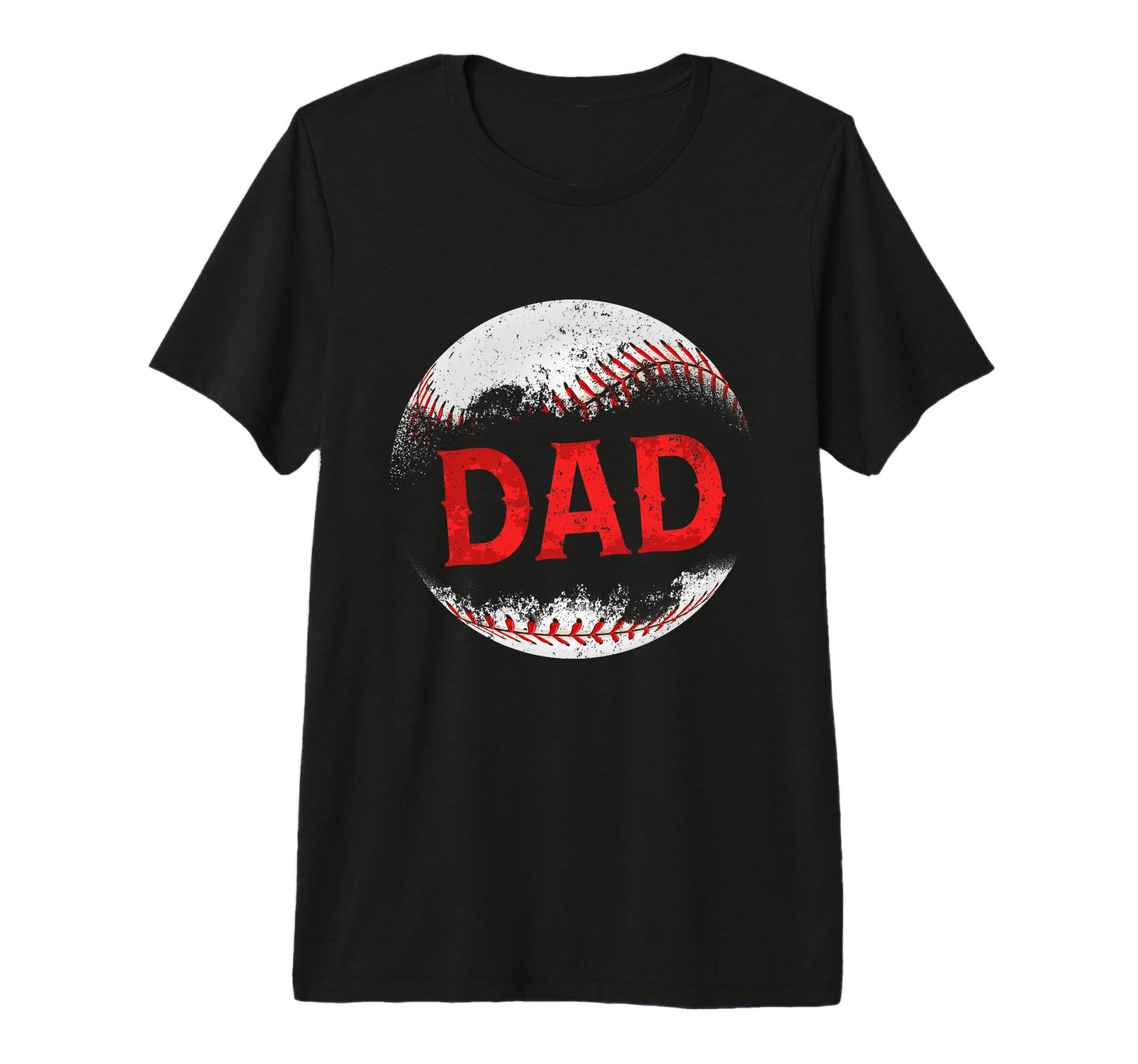 Mens Baseball Dad Happy Fathers Day T-Shirt - Custom Art Print Unisex - T-Shirt, Sweatshirt, Hoodie