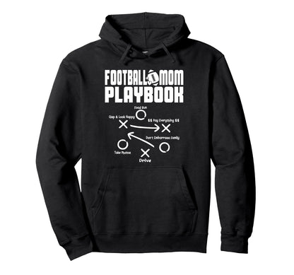 Football Mom Playbook Football Love Hoodie - Custom Art Print Men Women - T-Shirt, Sweatshirt, Hoodie