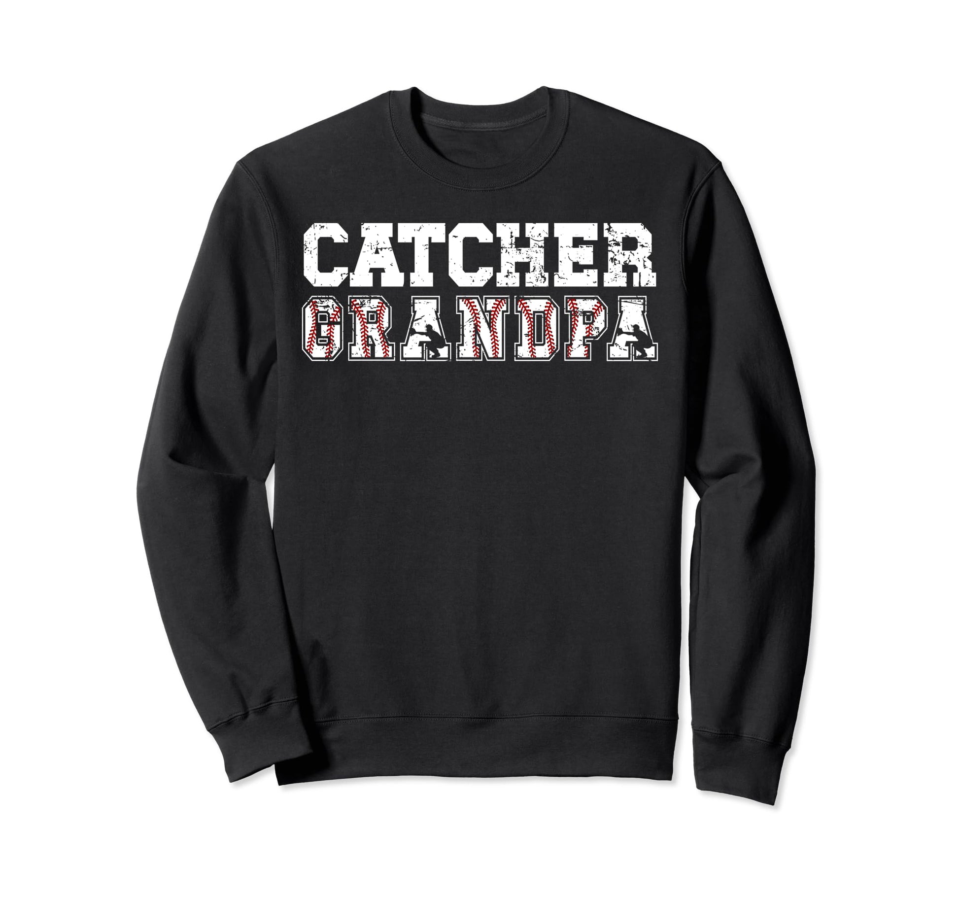 Baseball Catcher Grandpa Baseball Sweatshirt - Minimalist Print Unisex - T-Shirt, Sweatshirt, Hoodie