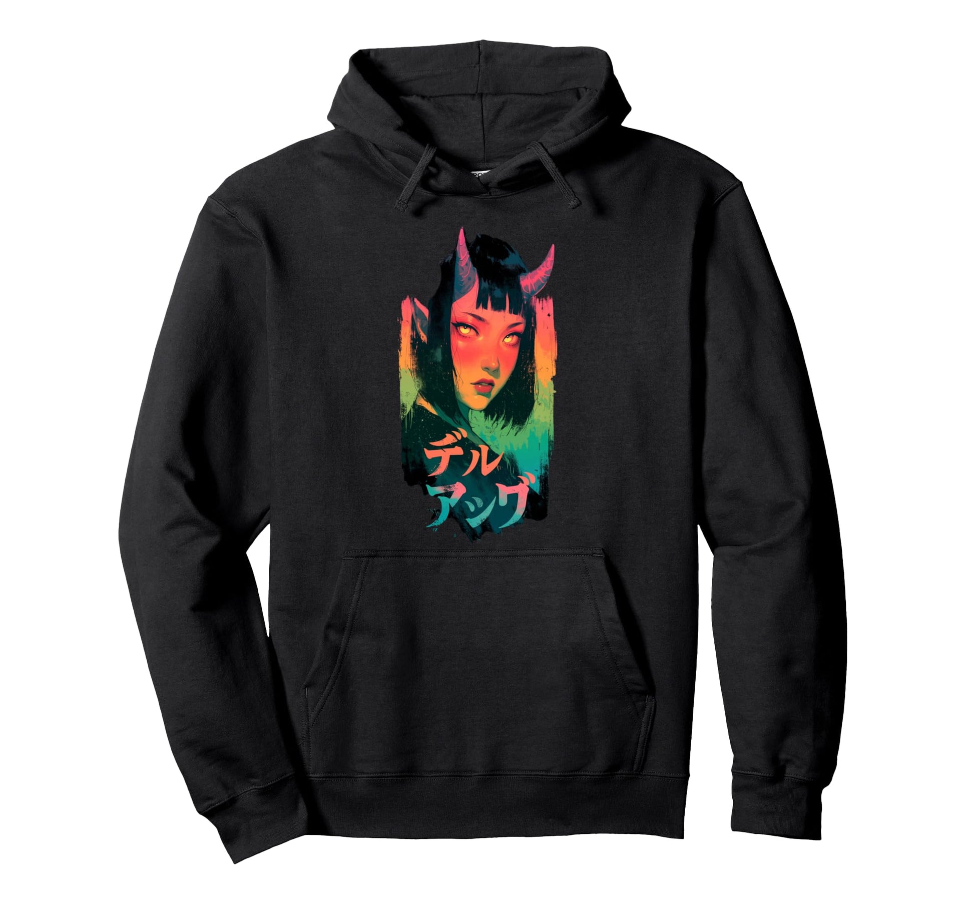 Goth Grunge Demon Anime Waifu Horror Alt Hoodie - Minimalist Print Unisex - T-Shirt, Sweatshirt, Hoodie