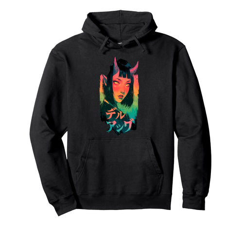 Goth Grunge Demon Anime Waifu Horror Alt Hoodie - Minimalist Print Unisex - T-Shirt, Sweatshirt, Hoodie