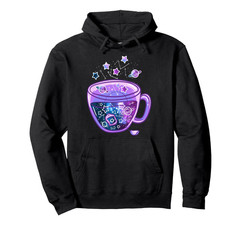 Vaporwave Galaxy Cup Japanese Art Cup Hoodie - Graphic Print for Adults - T-Shirt, Sweatshirt, Hoodie