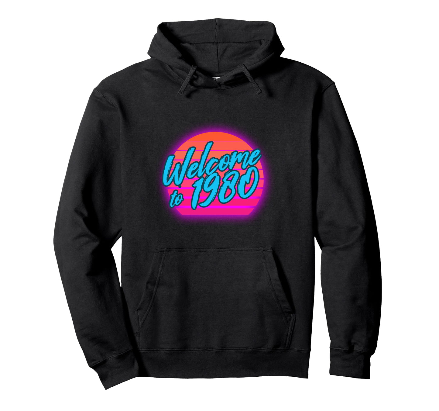 Welcome To 1980 Synthwave Sunset 80S Hoodie - Streetwear Style Men Women - T-Shirt, Sweatshirt, Hoodie