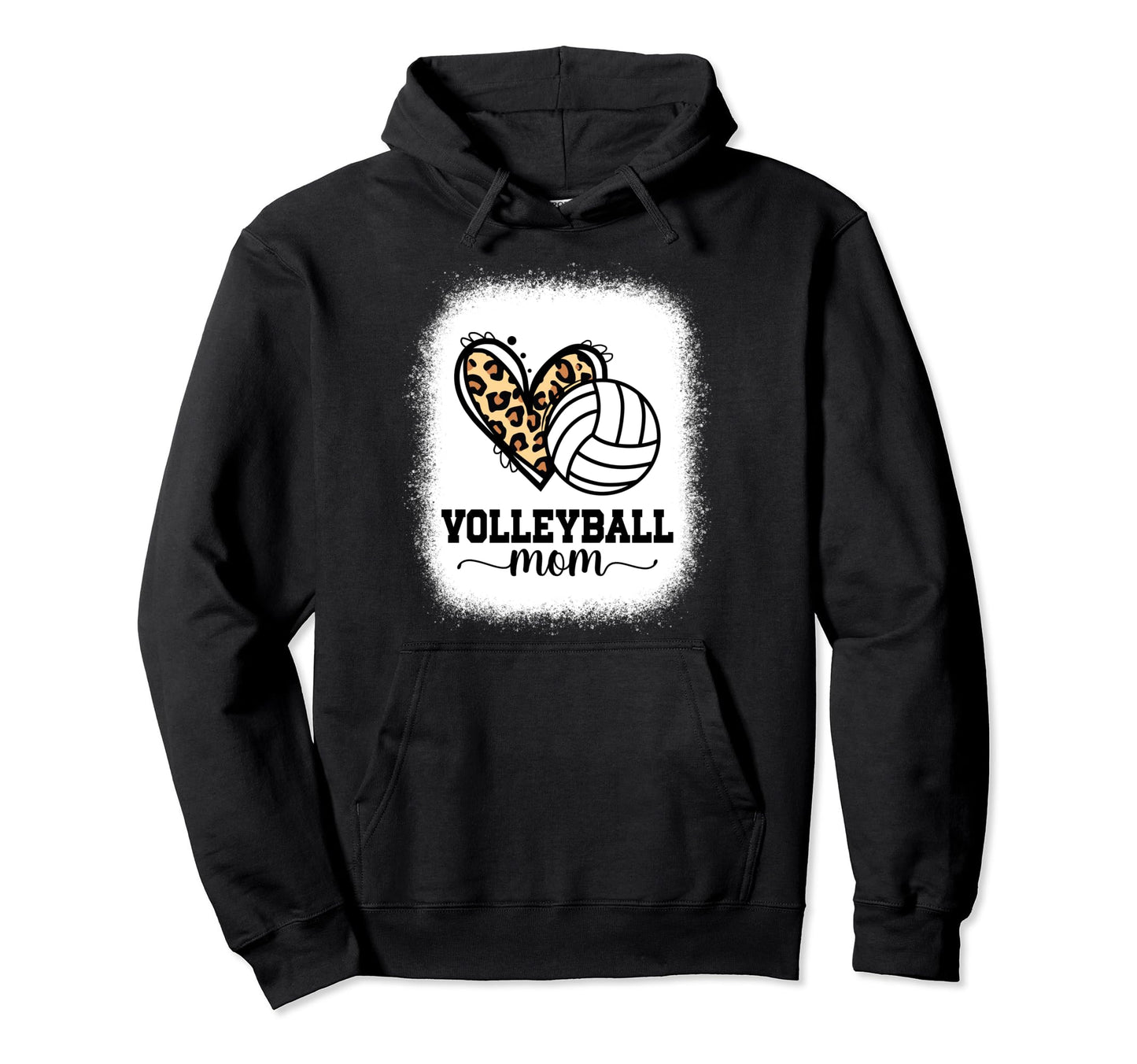 Volleyball Games Day Outfit Leopard Hoodie - Aesthetic Graphic for Adults - T-Shirt, Sweatshirt, Hoodie