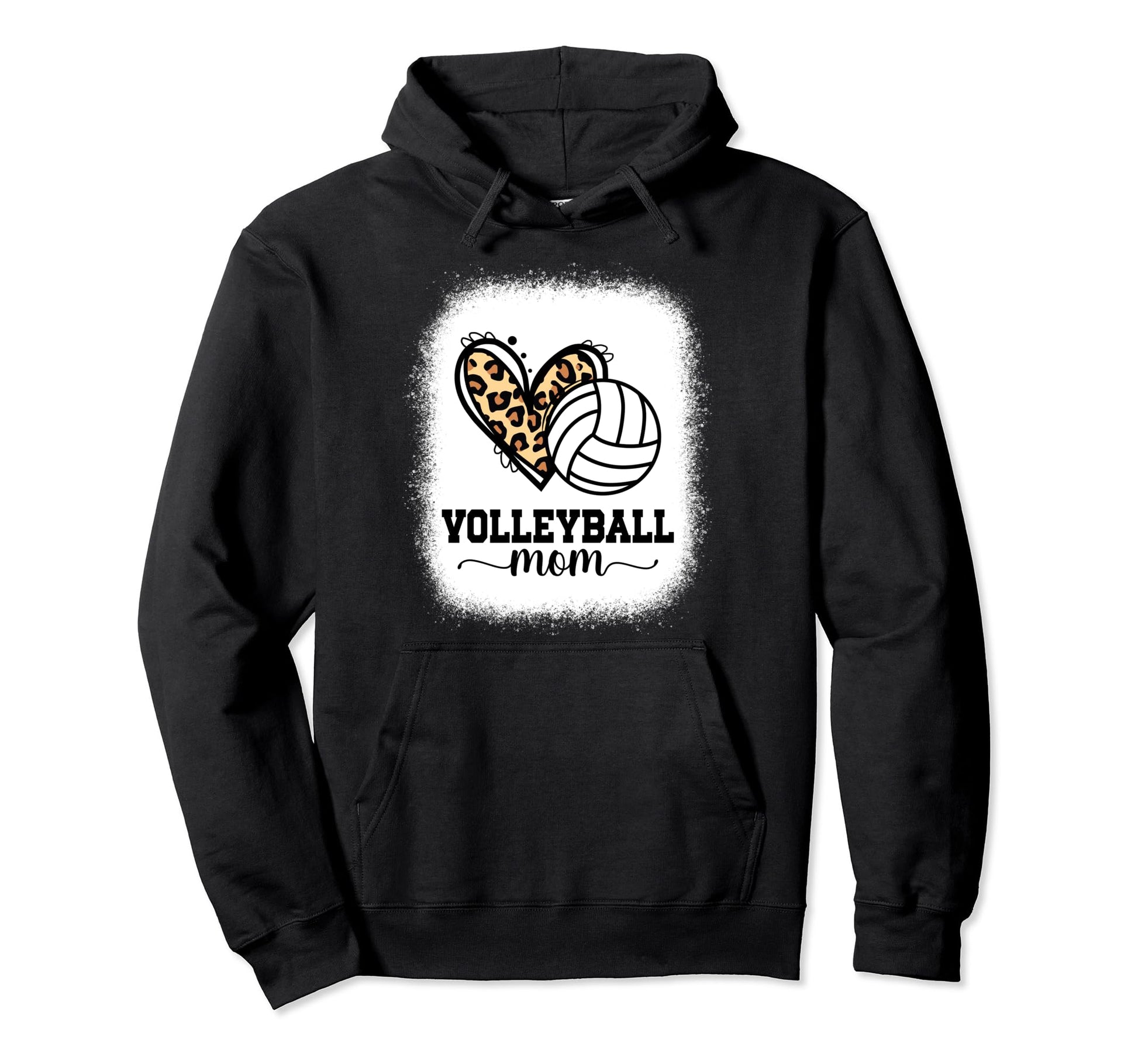 Volleyball Games Day Outfit Leopard Hoodie - Aesthetic Graphic for Adults - T-Shirt, Sweatshirt, Hoodie