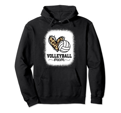Volleyball Games Day Outfit Leopard Hoodie - Aesthetic Graphic for Adults - T-Shirt, Sweatshirt, Hoodie