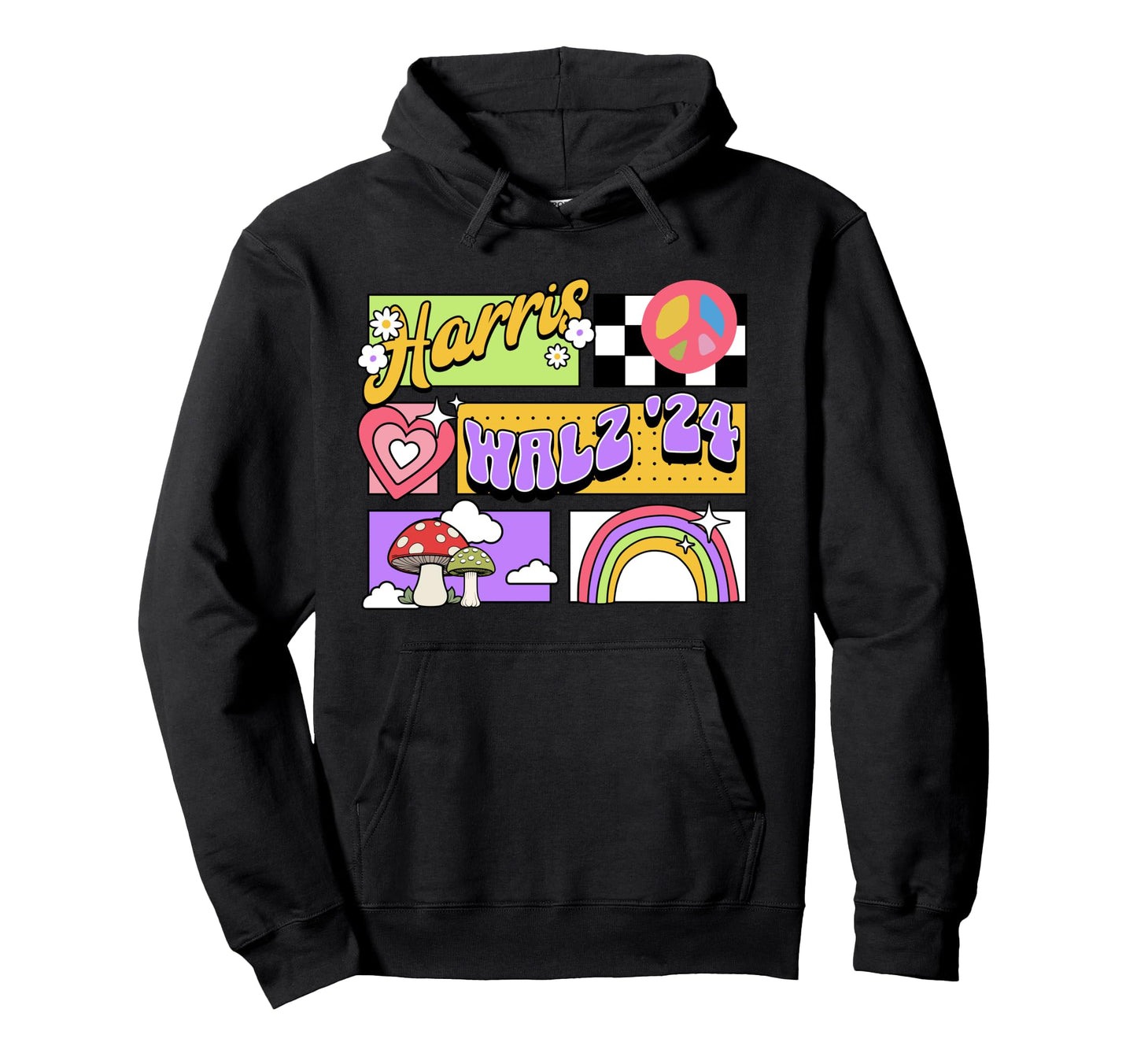 Harris Walz 2024 Preppy Aesthetic Hoodie - Aesthetic Graphic Men Women - T-Shirt, Sweatshirt, Hoodie