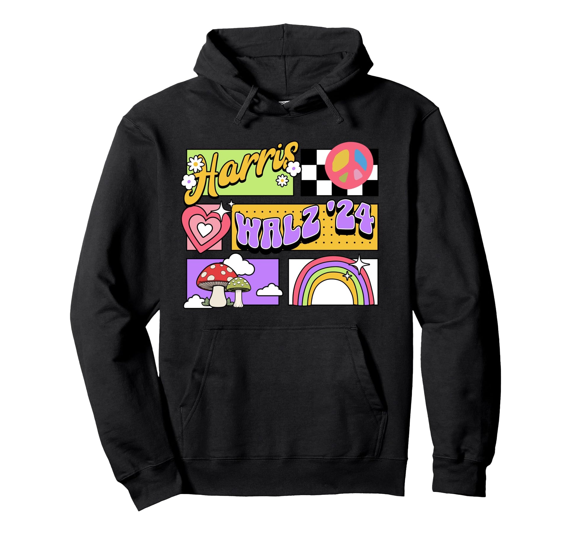 Harris Walz 2024 Preppy Aesthetic Hoodie - Aesthetic Graphic Men Women - T-Shirt, Sweatshirt, Hoodie