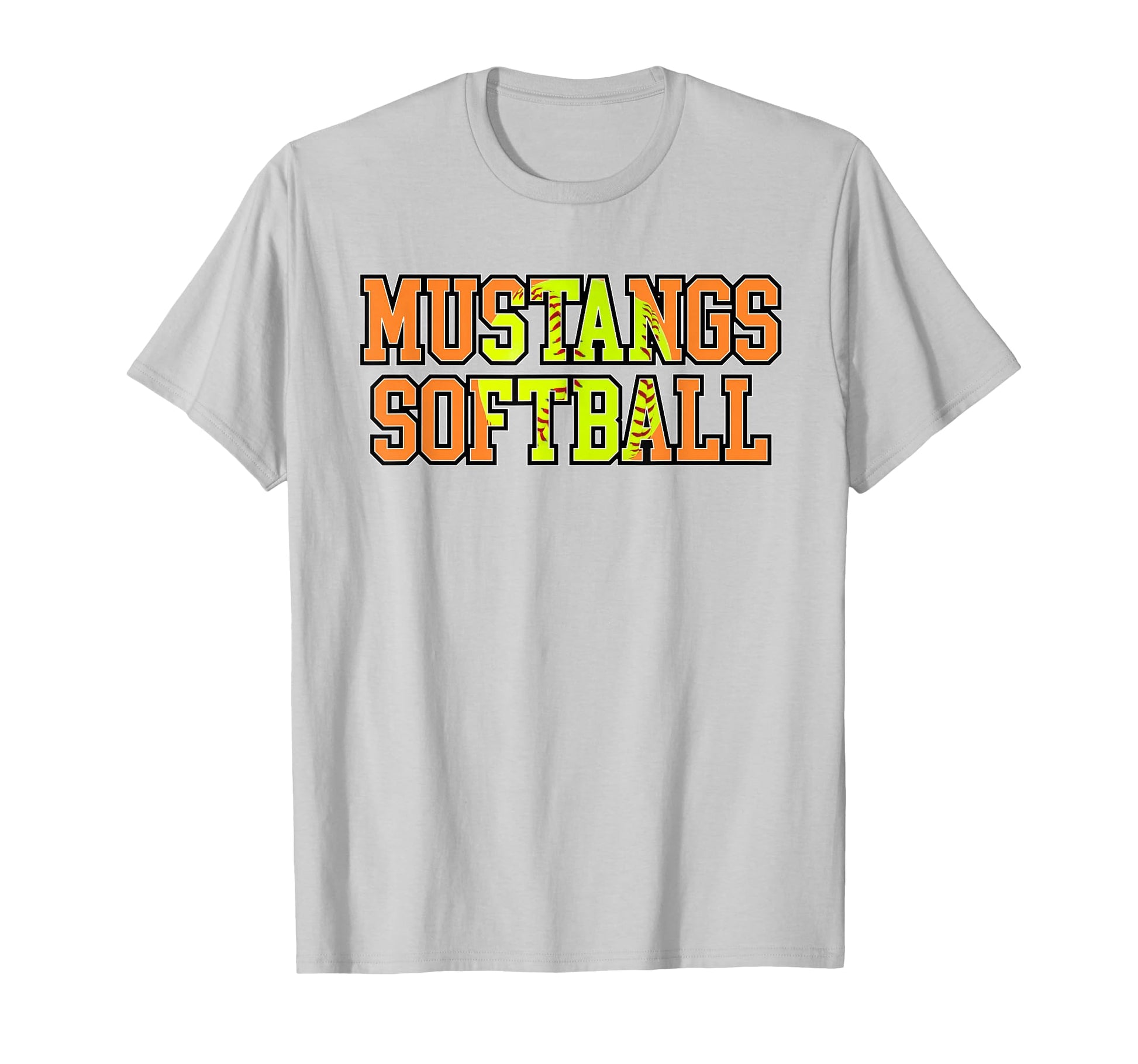 Mustangs Softball Mom Orange Mustang T-Shirt - Unique Graphic Men Women - T-Shirt, Sweatshirt, Hoodie