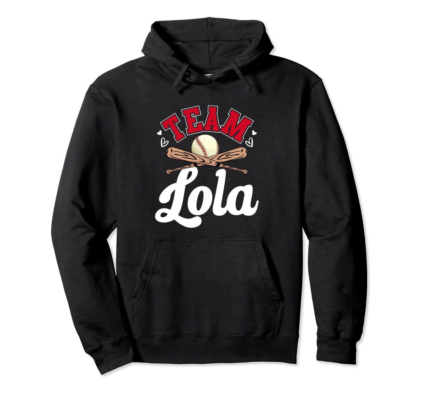 Team Lola Mothers Day Baseball Softball Hoodie - Novelty Apparel Unisex - T-Shirt, Sweatshirt, Hoodie