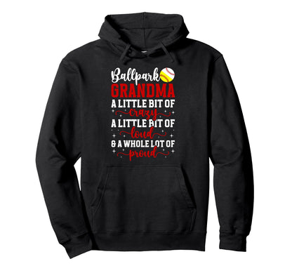Ballpark Grandma Definition Baseball Hoodie - Custom Art Print Unisex - T-Shirt, Sweatshirt, Hoodie