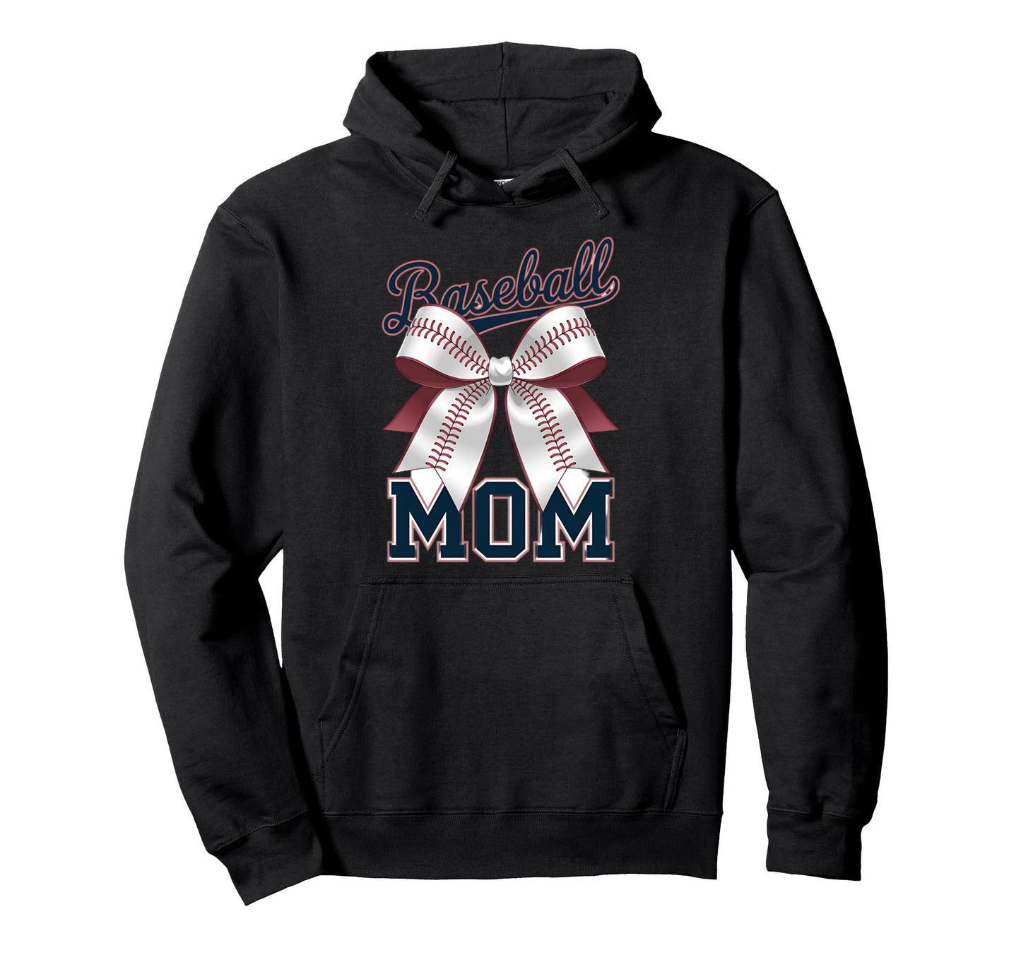 Baseball Mom Coquette Bow Hoodie - Streetwear Style Unisex - T-Shirt, Sweatshirt, Hoodie